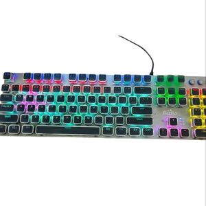 Light up mechanical type writer style wired keyboard